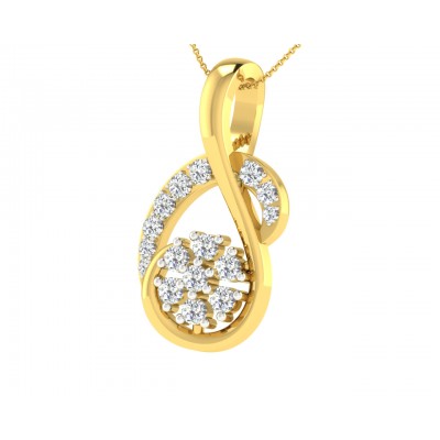 Leba diamond Pendant In gold